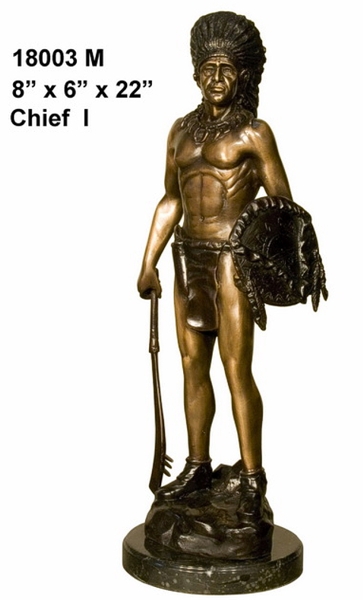 Bronze Indian Chief Statues