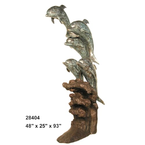 Bronze Dolphin Statues - AF 28404-S