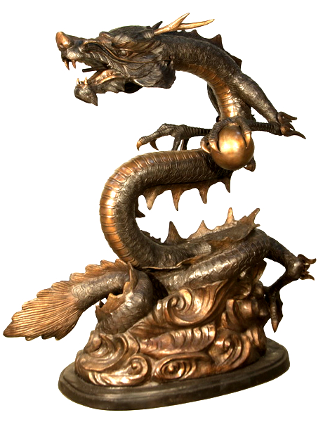 Bronze Dragon Statues