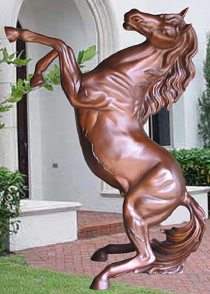 Bronze Rearing Horse Statue (2021 PRICE) - BB 392-9