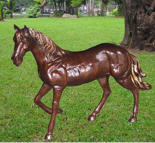 Cantering Bronze Horse Statue - BB 407-8