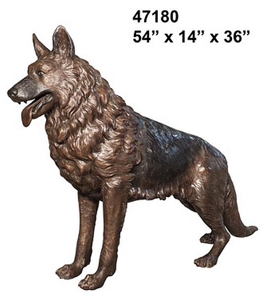 Bronze German Shepherd K-9 Unit Dog