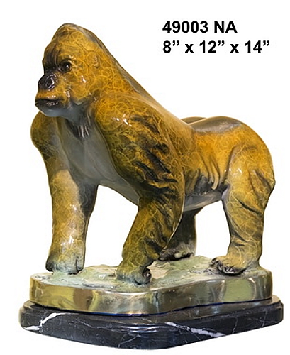 Bronze Gorilla Statue - AF 49003NA