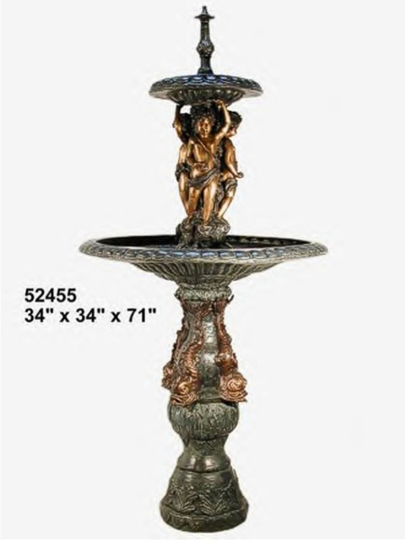 Bronze Cherubs Tier Fountain - AF 52455
