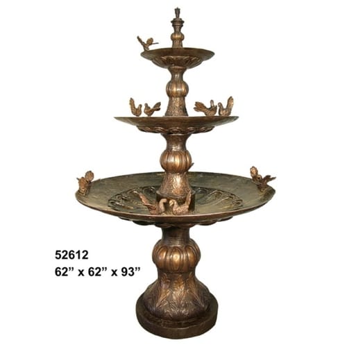 Bronze Singing Birds Fountain Also w/o Birds (2021 Price) - AF 52612