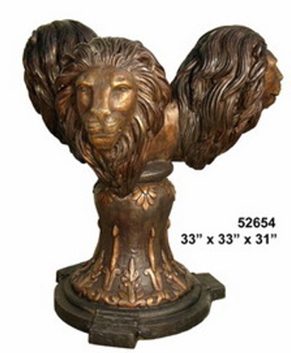 Bronze Lions Dining Table Base