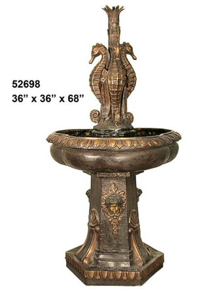 Bronze Seahorse Fountains - AF 52698
