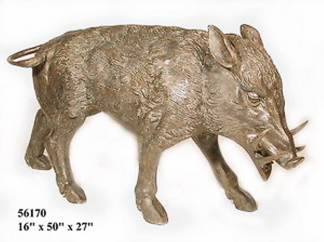 Bronze Wild Boar Statue - AF 56170