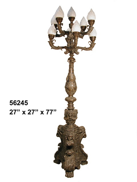 Bronze Street Lamp Torchiere - AF 56245