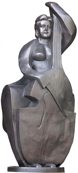 Bronze Lady Base Statue - AF 57400