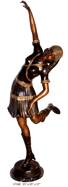 Bronze Dancing Lady Statue - AF 57568