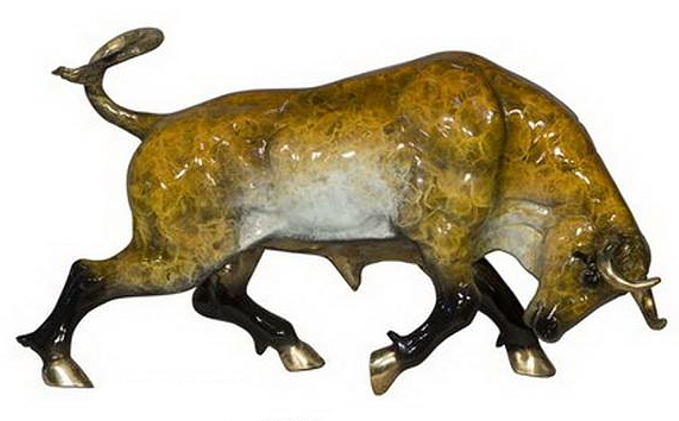 Bronze Tabletop Bull Statue - AF 57860NA
