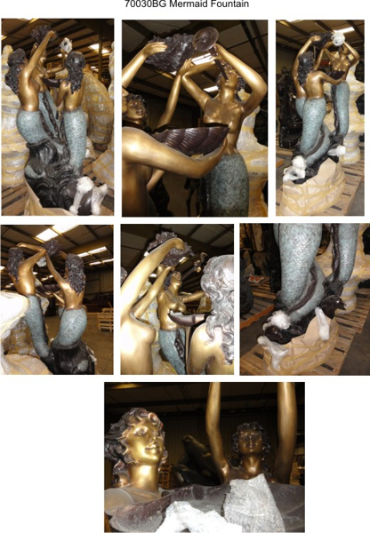 Bronze Mermaid Statues - AF 70030BG-S