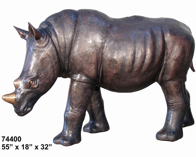 small rhinoceros statues