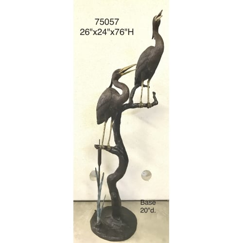 Bronze Heron in Tree Fountain (2021 Price)