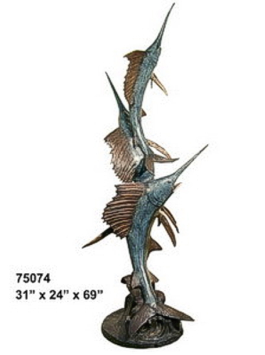Leaping Sailfish Bronze Fountain (2021 Price) - AF 75074-F