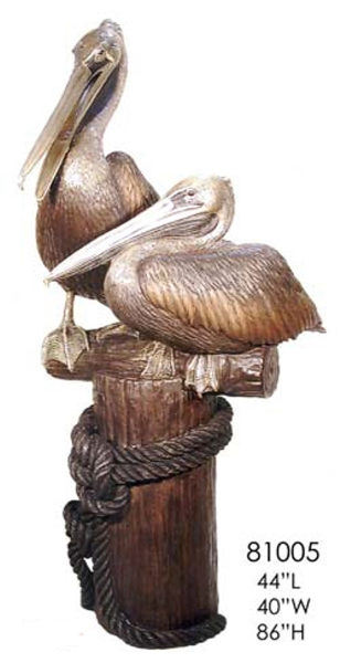 Bronze Pelicans Fountain Statue (2021 Price) - AF 81005