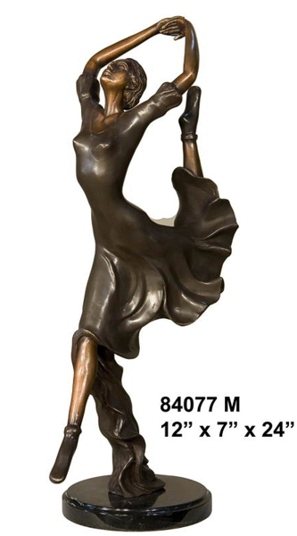 Bronze Dancing Lady Statue - AF 84077M