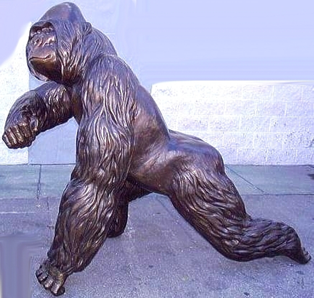 Bronze Silverback Gorilla Statue - ASB 856