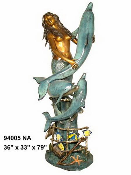 Bronze Mermaid Statues - AF 94005NA-S