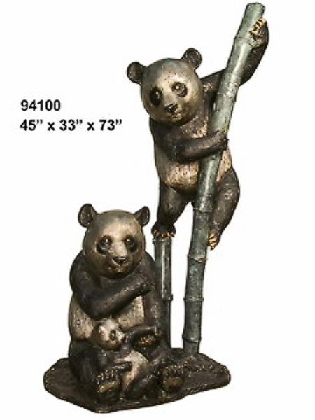 Panda Bear Bronze Statue - AF 94100