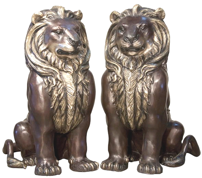 Bronze Lion Statues - AF 94400LR