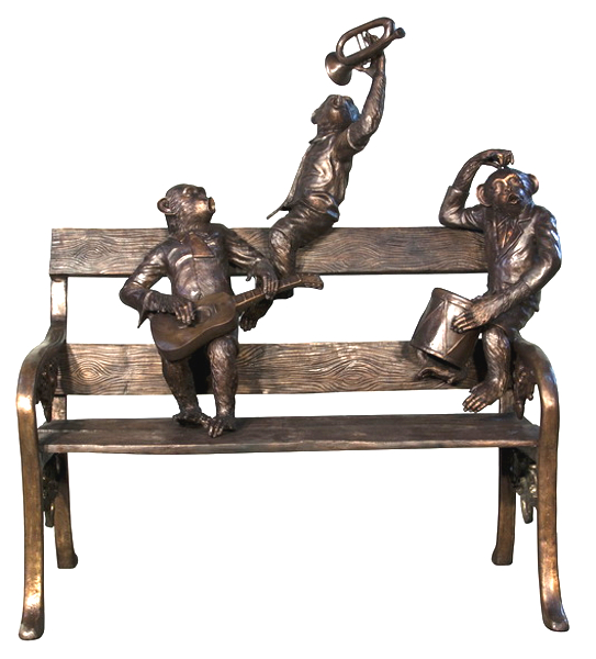 Bronze Monkey Band Bench - AF 94512