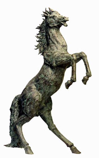 Rearing Horse Bronze Statue - DD A-096