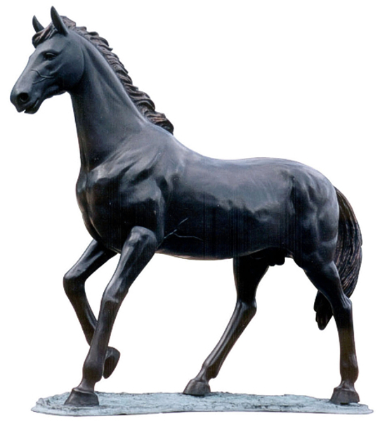 Life-Sized Bronze Stallion Horse Statue - DD A-182