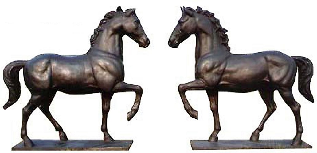 Prancing Bronze Horse Statues - DD A-266
