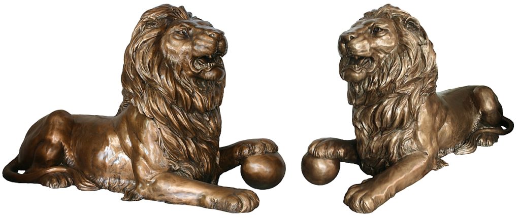 Bronze Lion Statues - DD A-301