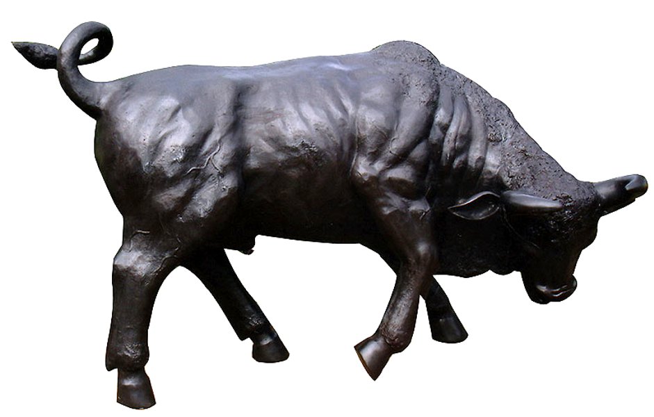 Bronze Charging Bull Statue - DD A-257