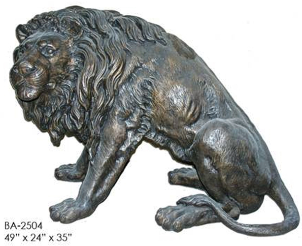 Bronze Lion Statues - ASI BA-2504
