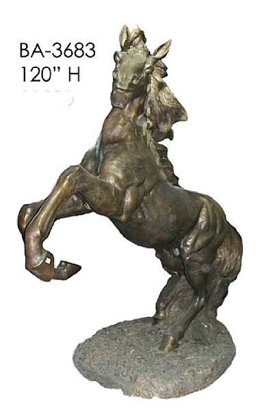 Bronze Rearing Horse Statue (2021 PRICE) - ASI BA-3683