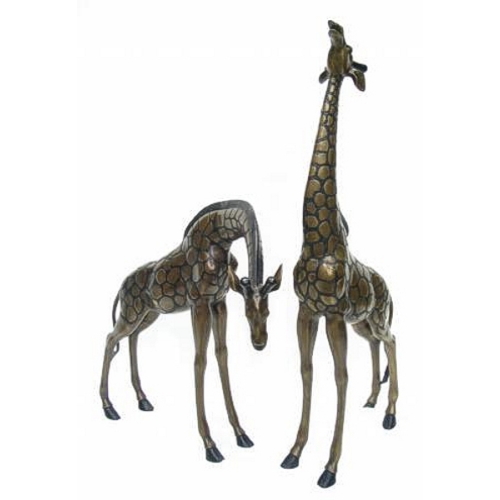 Bronze Giraffe & Calf Statues - DK 1251