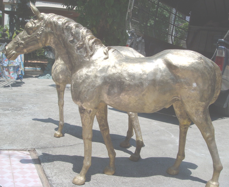 Standing Bronze Horse Statue - DK 2160