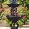 Bronze Children Merman & Mermaid Fountain
