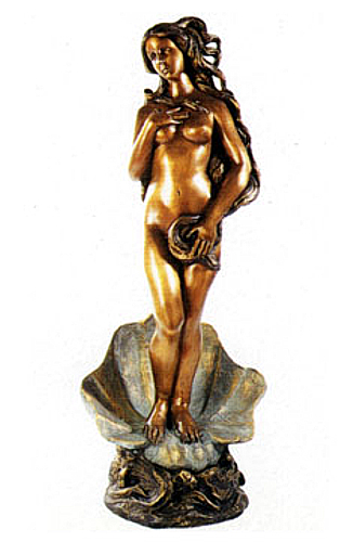 Bronze Naked Lady Shell Statue - DD F-002S