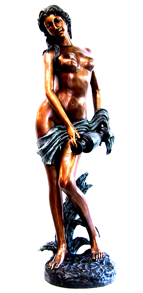 Bronze Nude Lady Fountain - DD F-038