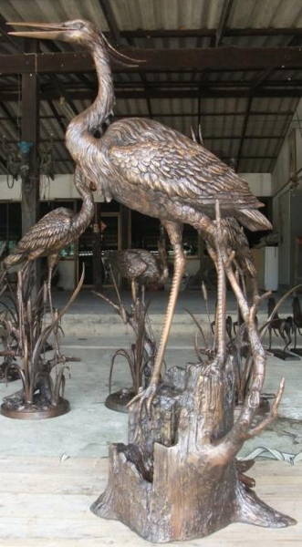 Bronze Heron Fountains (2021 Price) - KT AP-868