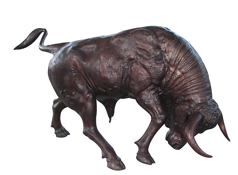 Large Bronze Bull Statue - DD A-250