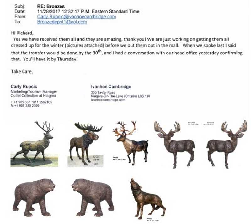 Bronze Deer Buck Statues Outlook Mall Reference - ASI BQ-G435-R