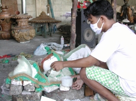 Step 1: Making the mold from the original sculpture.