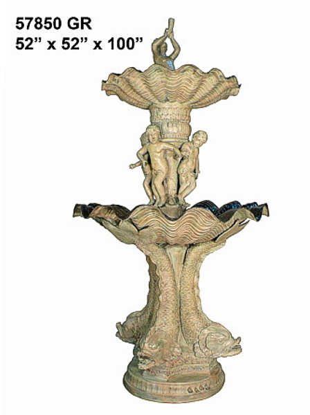 Bronze Scalloped Tiered Fountain - AF 57850-GR