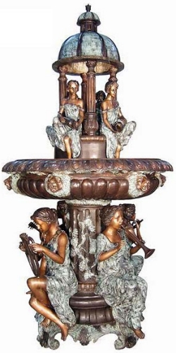 Bronze Musical Ladies Dome Fountain - AF 74330BG