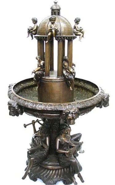 Bronze Musical Ladies Dome Fountain - AF 83024TT