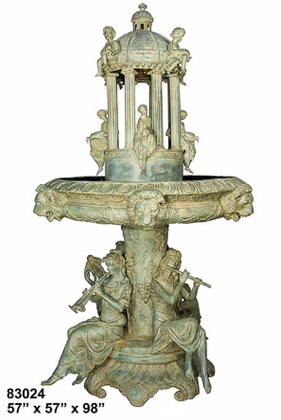 Bronze Musical Ladies Dome Fountain - AF 83024GR