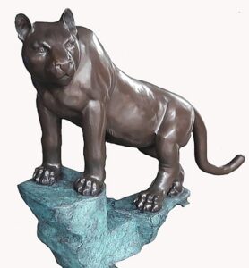 Bronze Big Cat Puma Statue