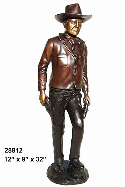 Bronze Gun Slinger Statue - AF 28812