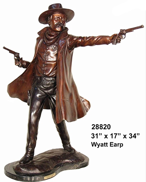 Bronze Wyatt Earp Statue - AF 28820